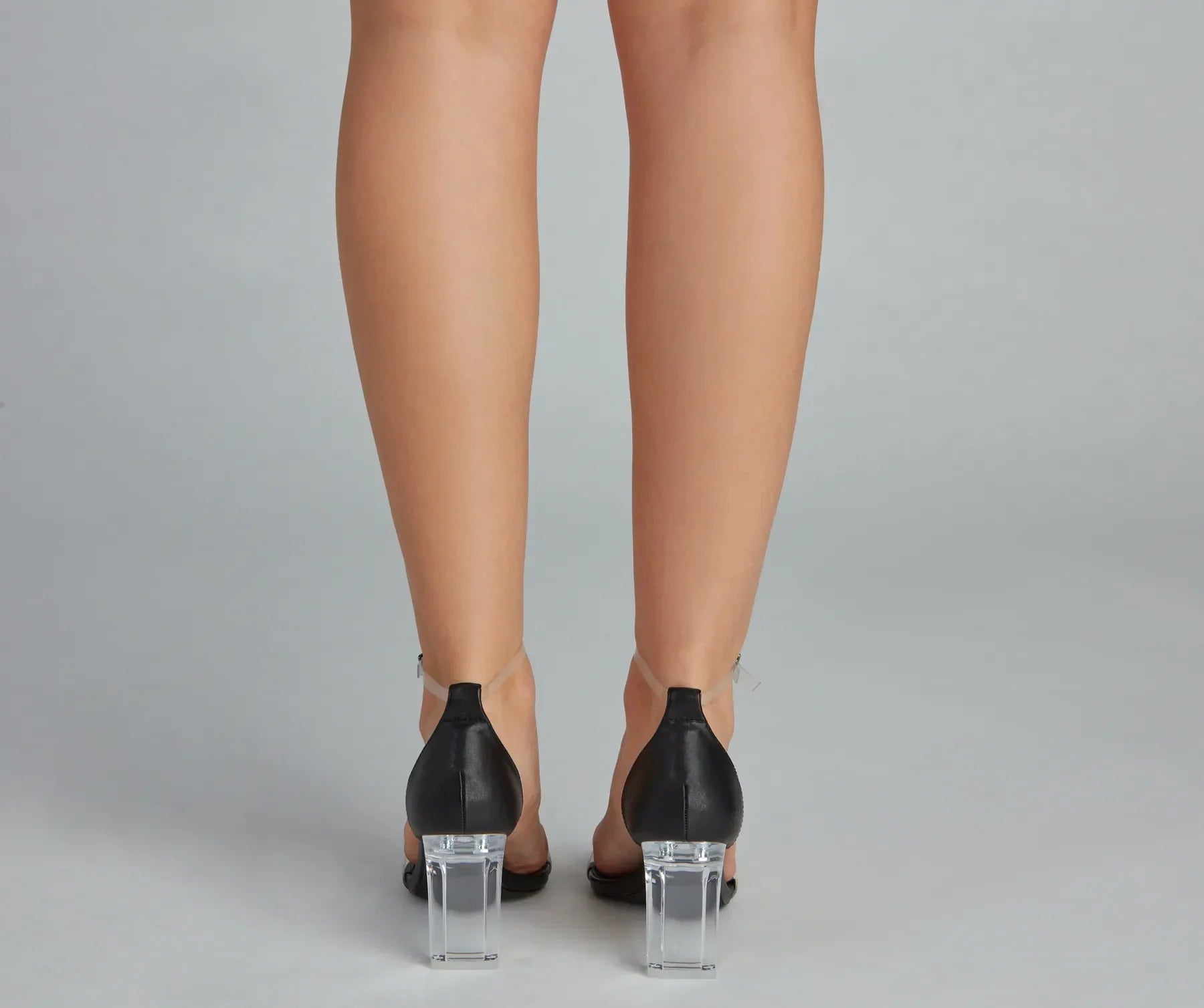 Crystal Clear Lucite Heels