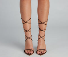 Chic Girl Lace-Up Stiletto Heels