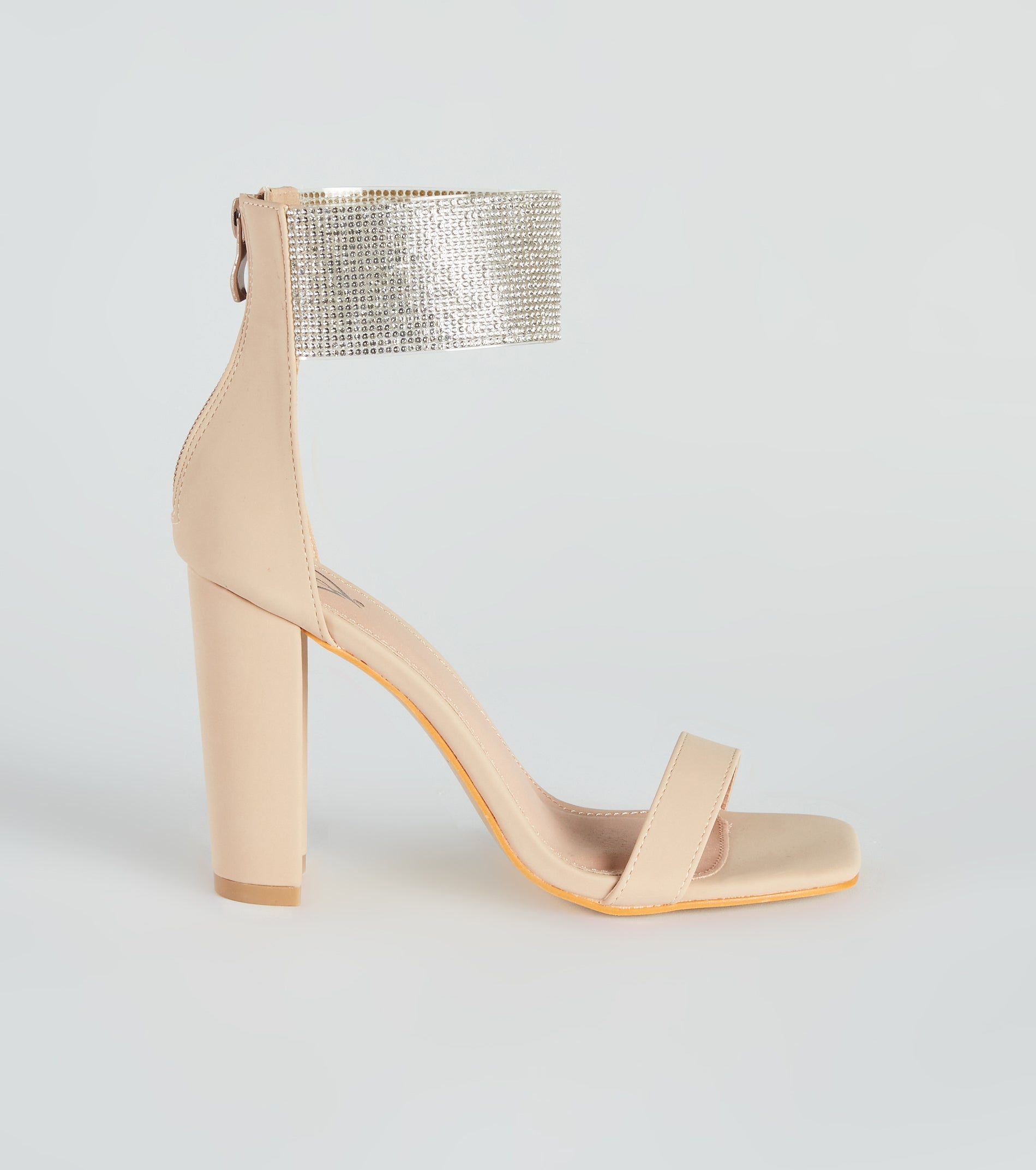 Dazzle Queen Rhinestone Block Heels