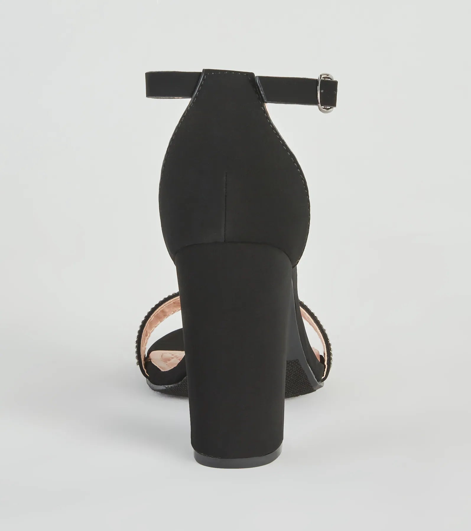 Glam Beauty Rhinestone Block Heels