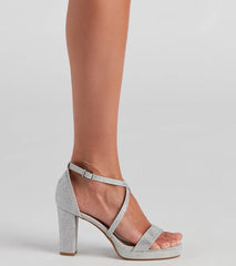 Follow The Glitter Block Heels