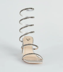 Spring Into Rhinestone Block Heels