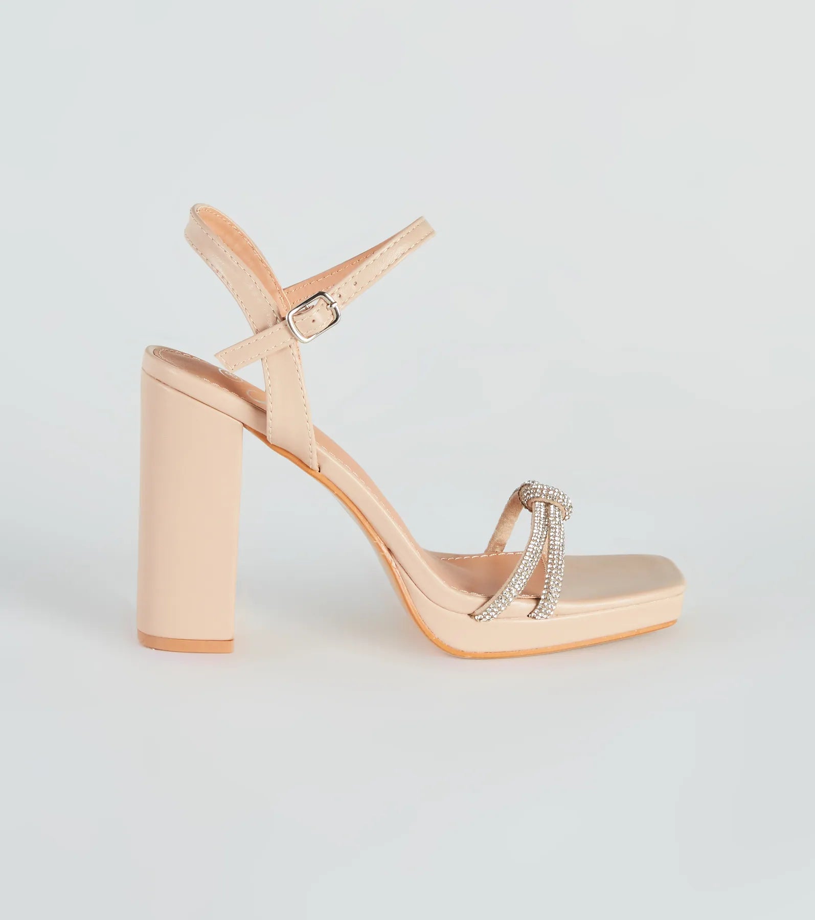 Ready Or Knot Rhinestone Platform Heels