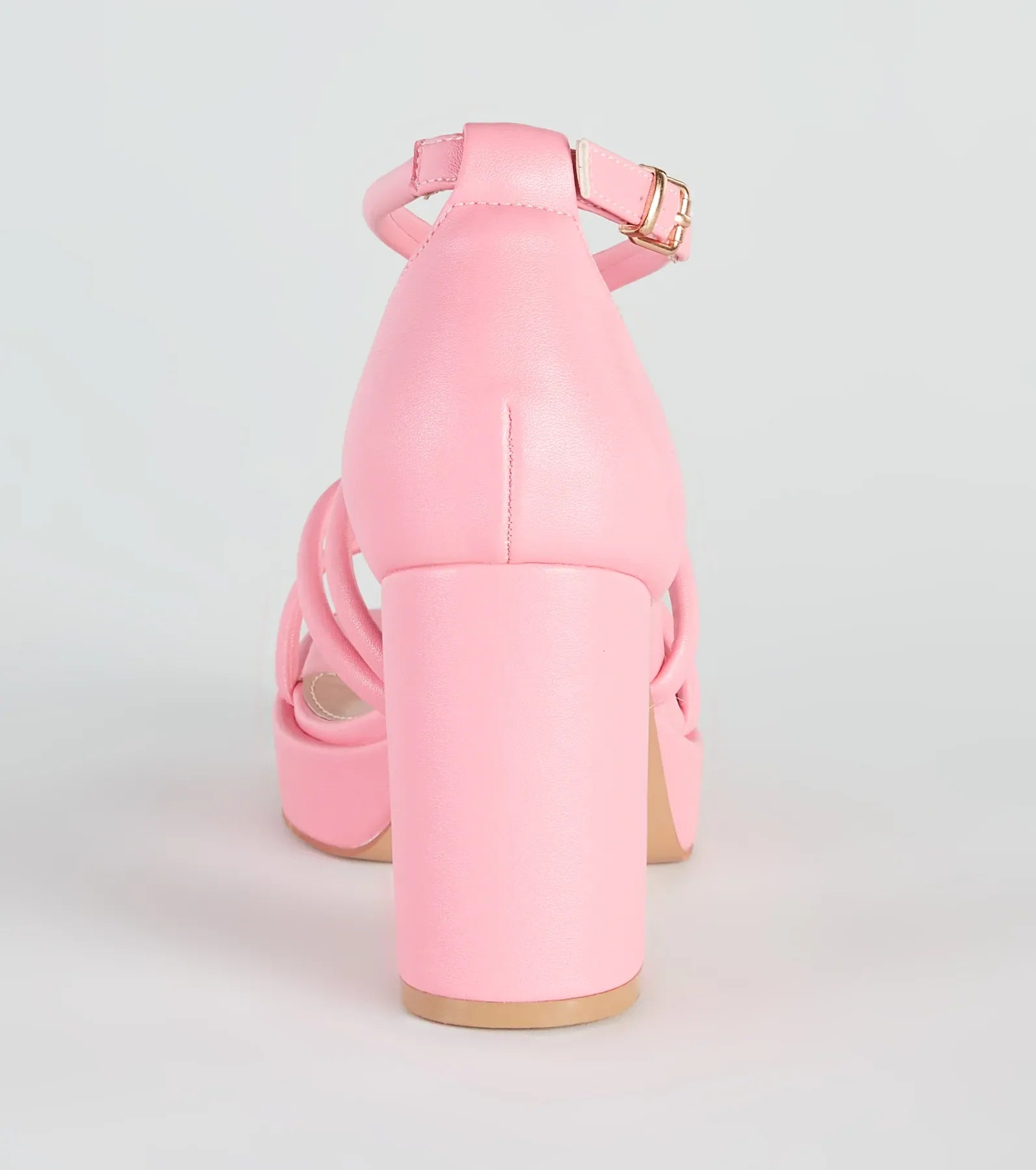 All Crossed Up Strappy Block Heels