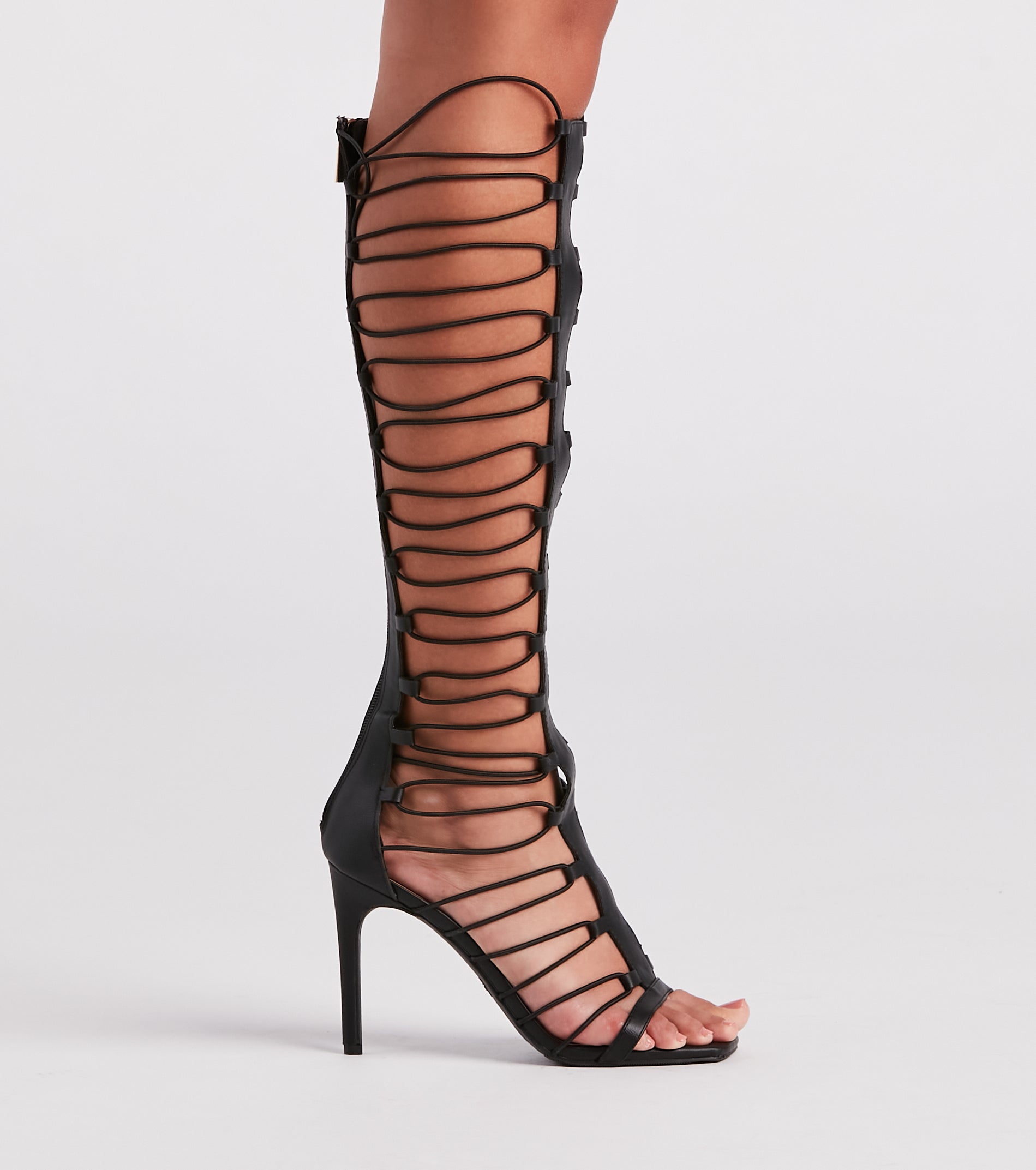 Gladiator Girlie Thigh-High Stiletto Heels