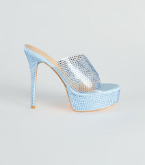 She's So Sassy Rhinestone Platform Stiletto Mules