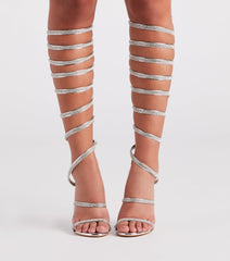 Higher Glam Rhinestone Spiral Stiletto Heels