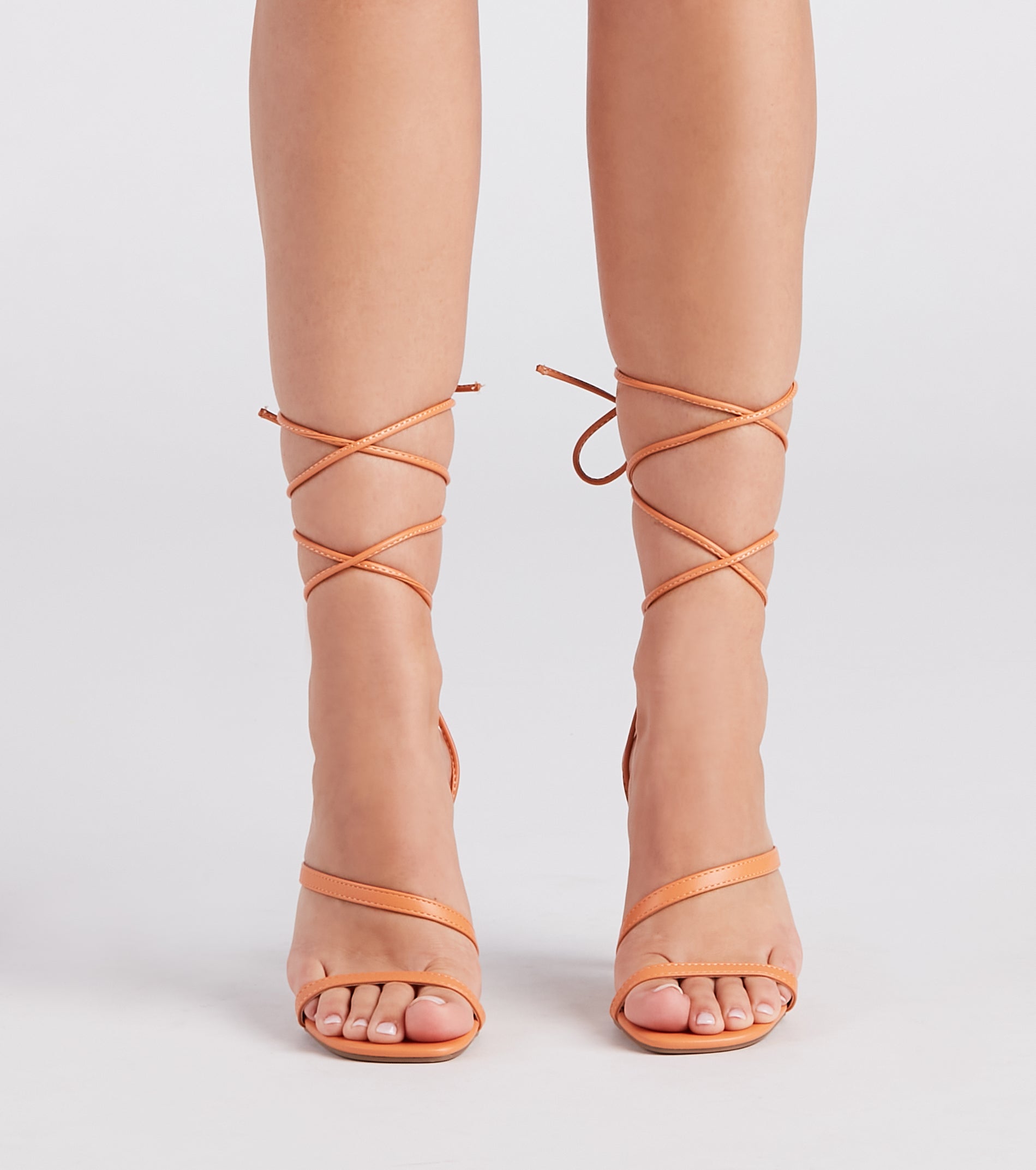So Sleek Lace-Up Heels