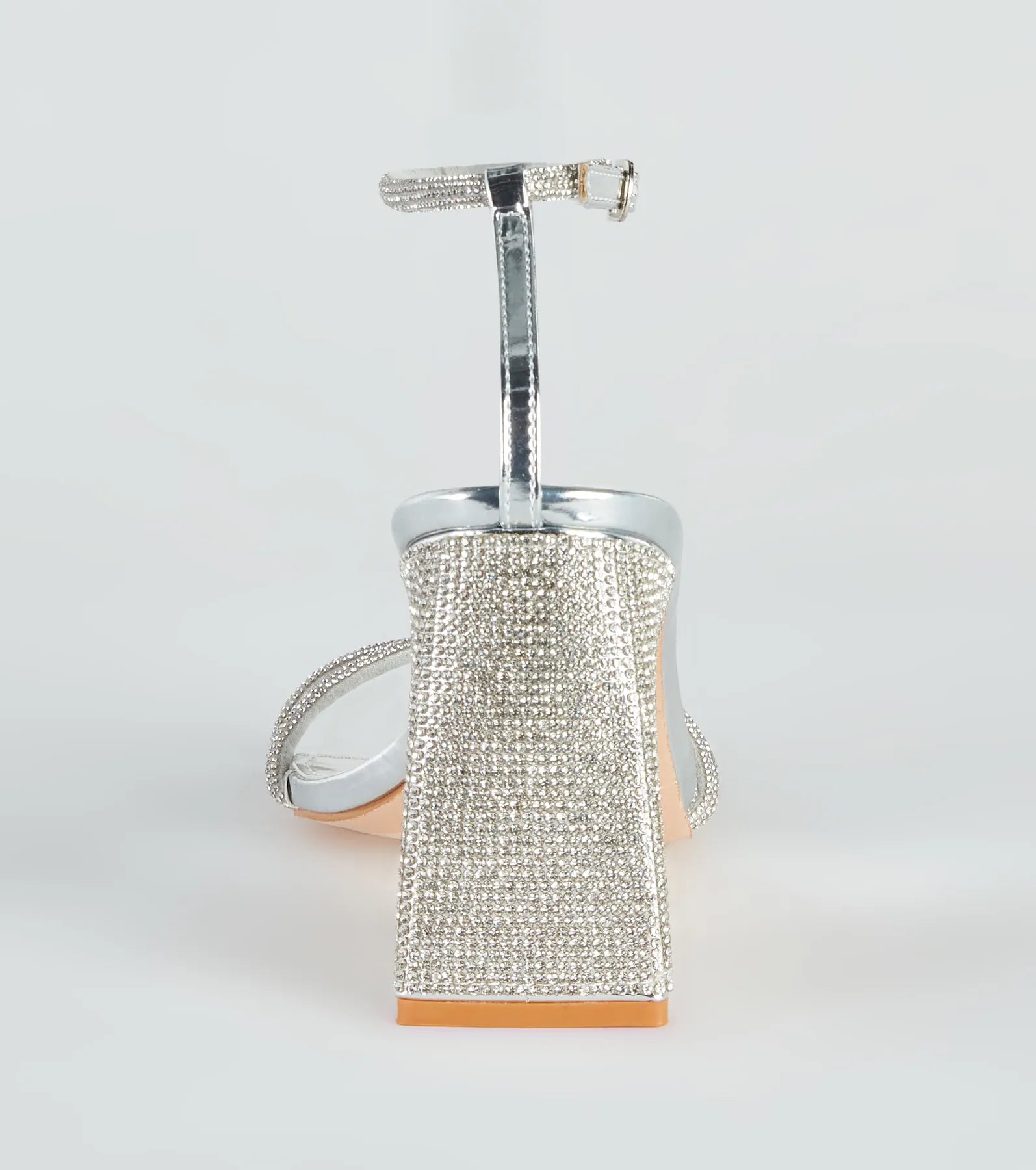 Elevate Your Look Rhinestone Block Heels