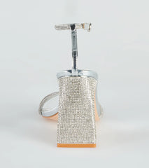 Elevate Your Look Rhinestone Block Heels