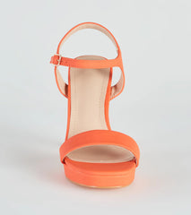 Real Style Faux Leather Platform Heels