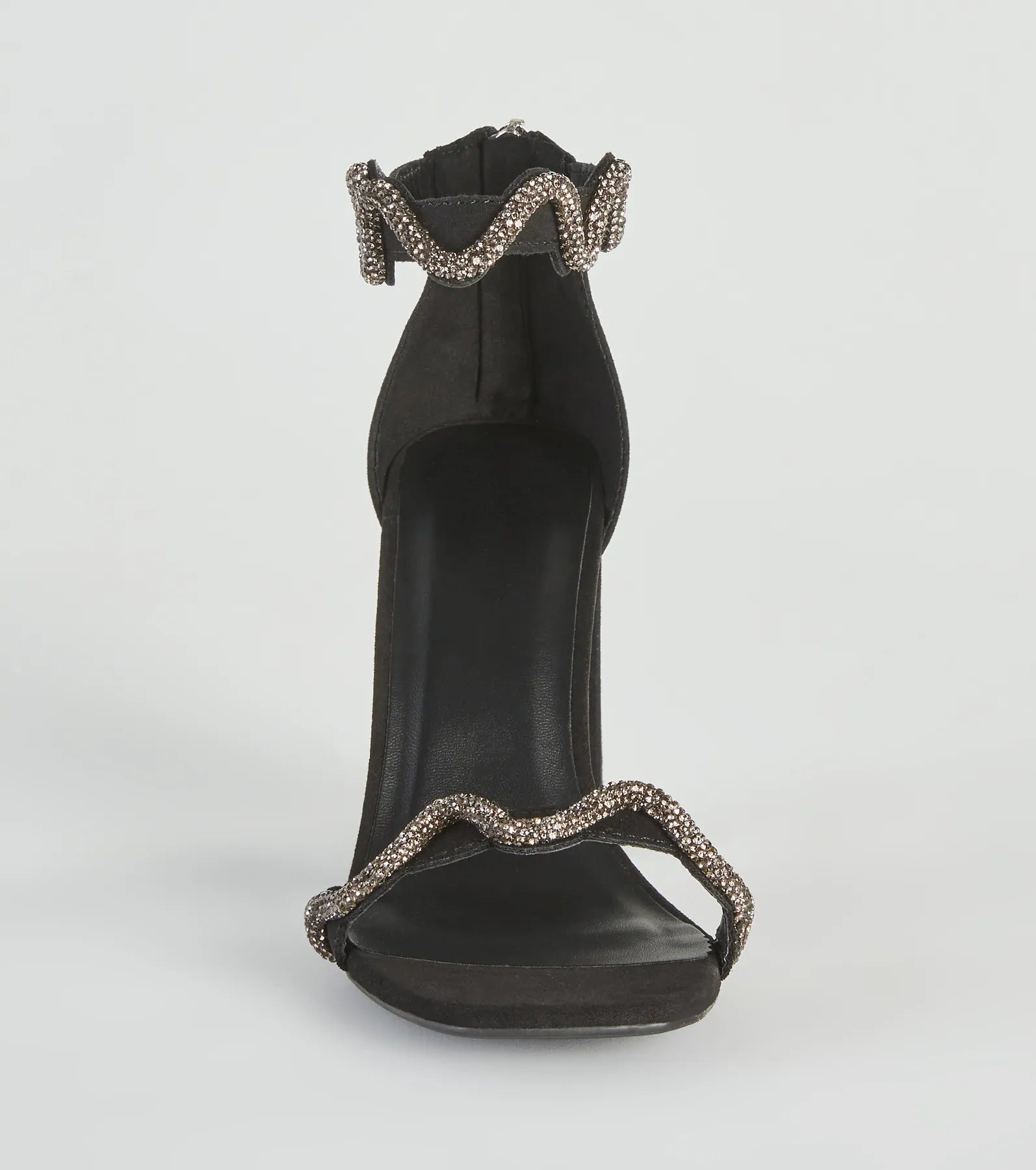 Style Swerve Rhinestone Block Heels