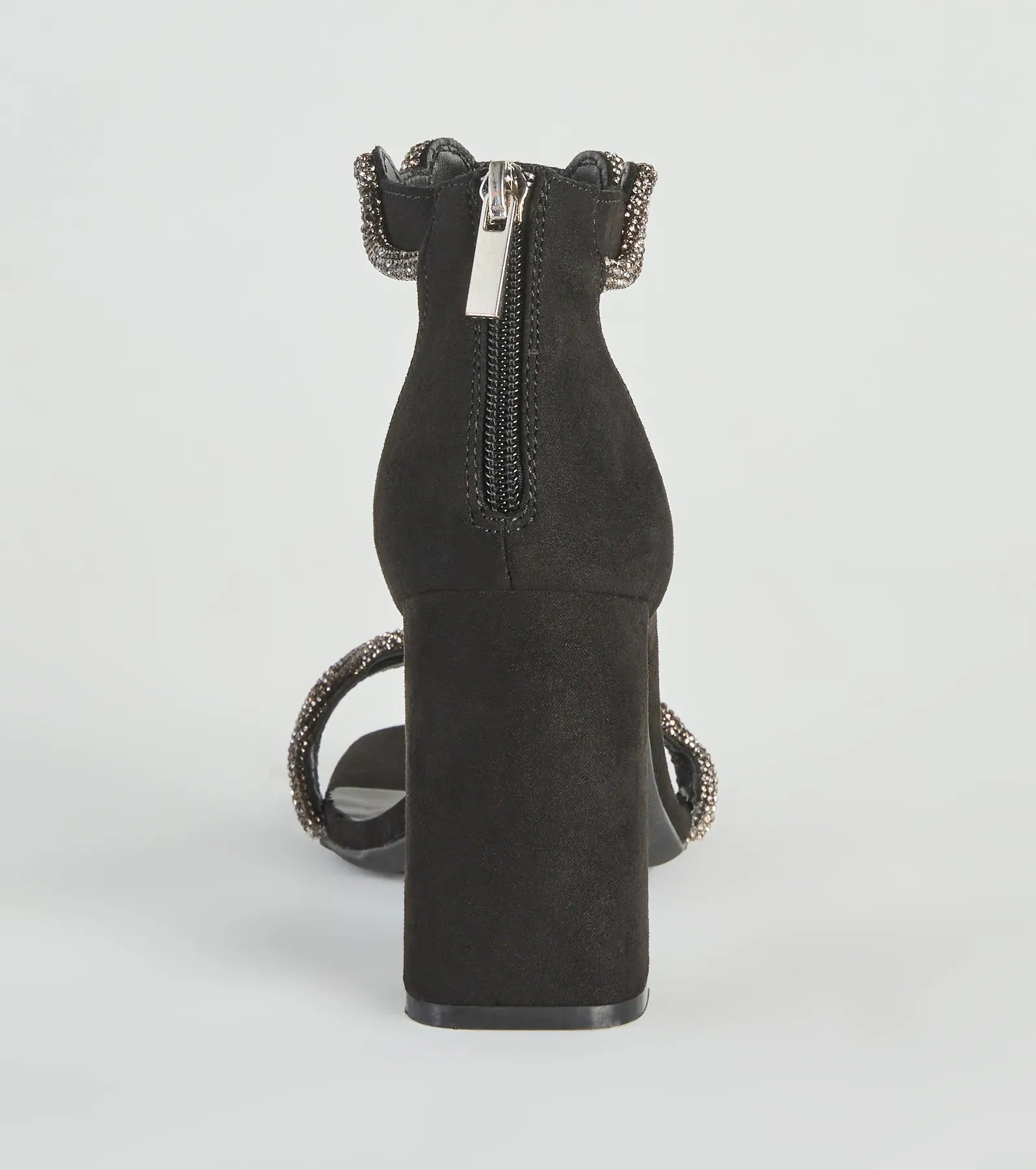 Style Swerve Rhinestone Block Heels