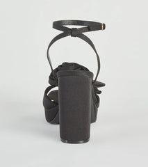 Take A Strut Rose Platform Block Heels