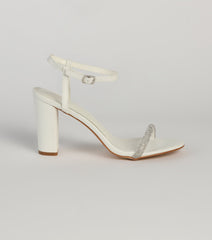 So Pretty Basic Rhinestone Block Heels