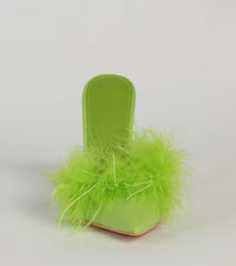 Diva Alert Marabou Feather Trim Pumps