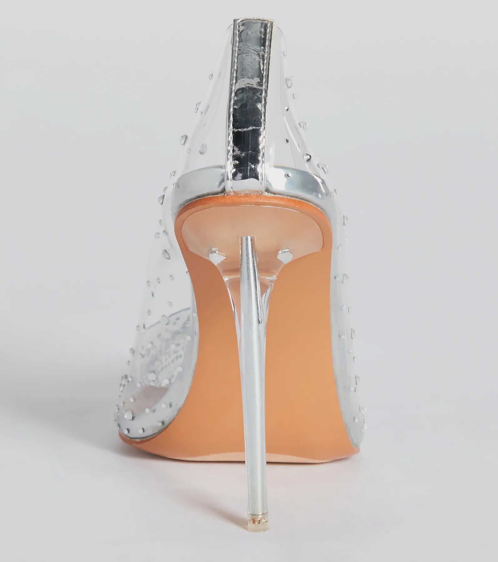 Fairly Glam Clear Rhinestone Stiletto Pumps