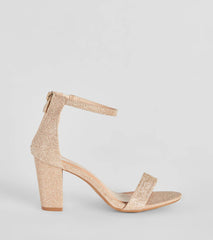 Sparkle Step Glitter Lurex Block Heels