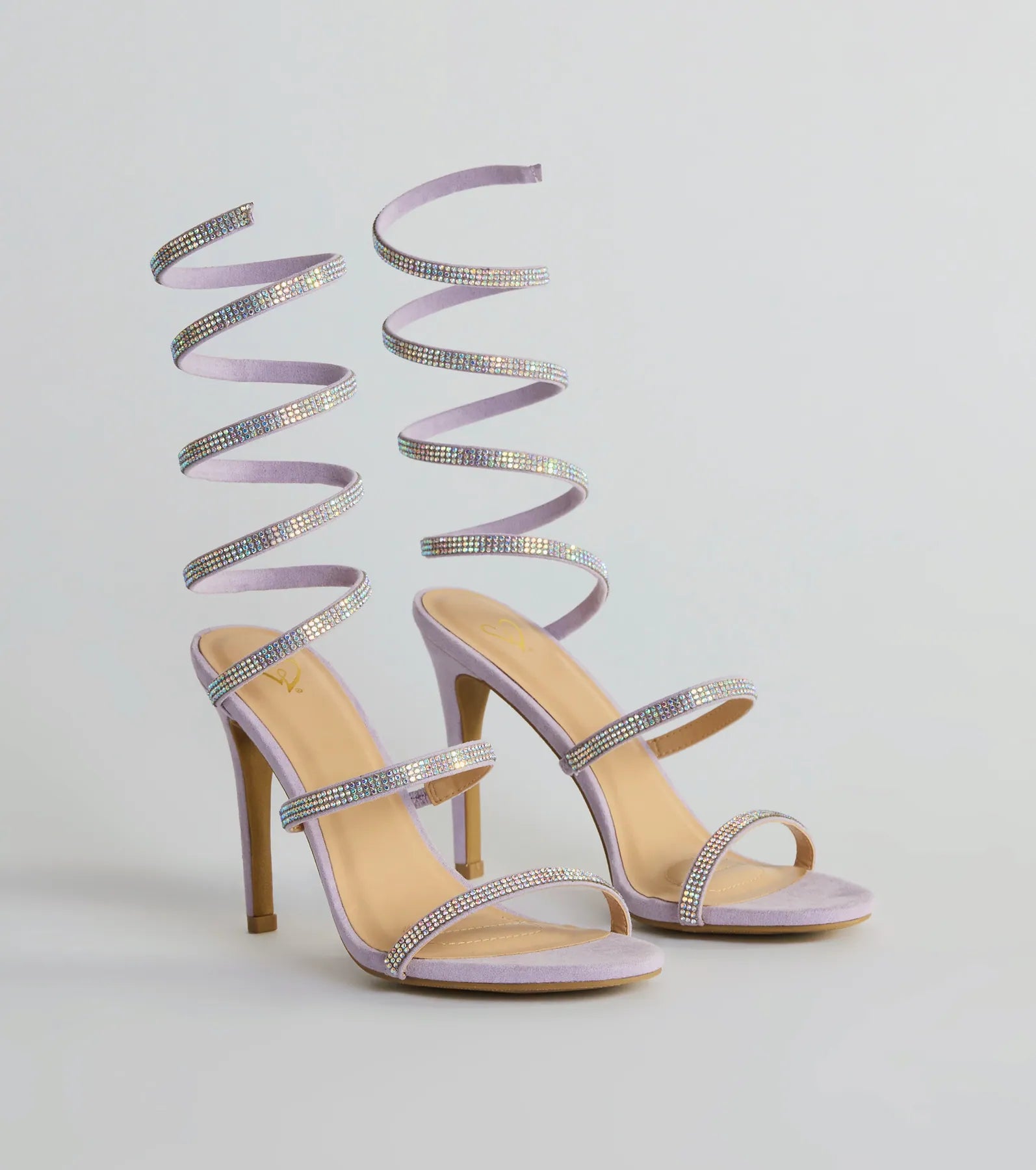 Spiral Rhinestone Stiletto Heels