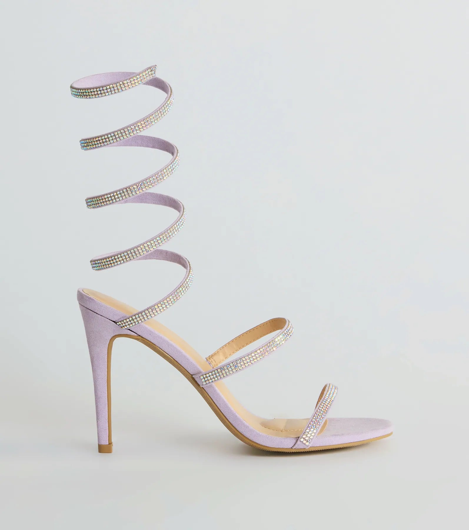 Spiral Rhinestone Stiletto Heels