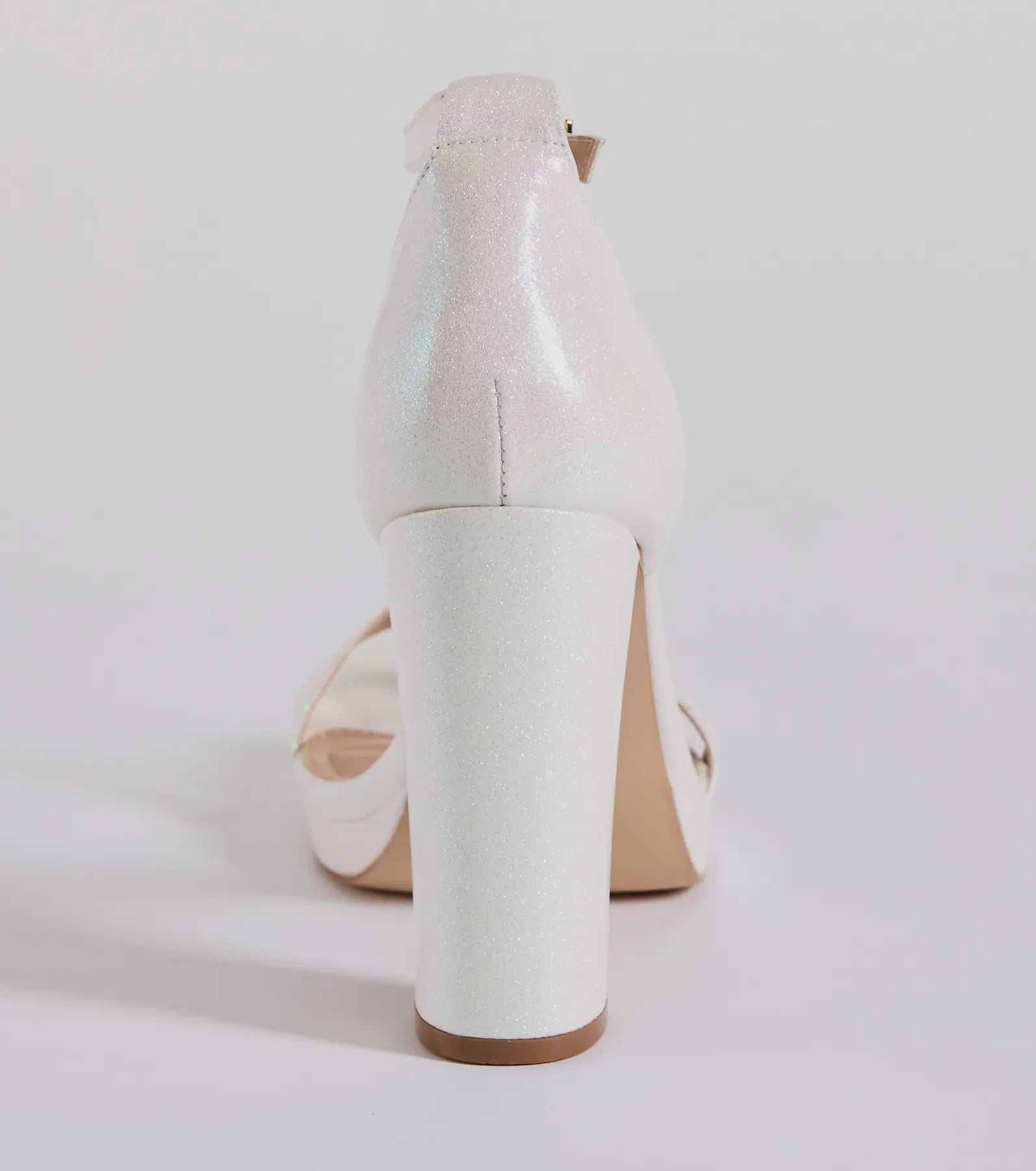 Capture Sparkle Glitter Platform Block Heels