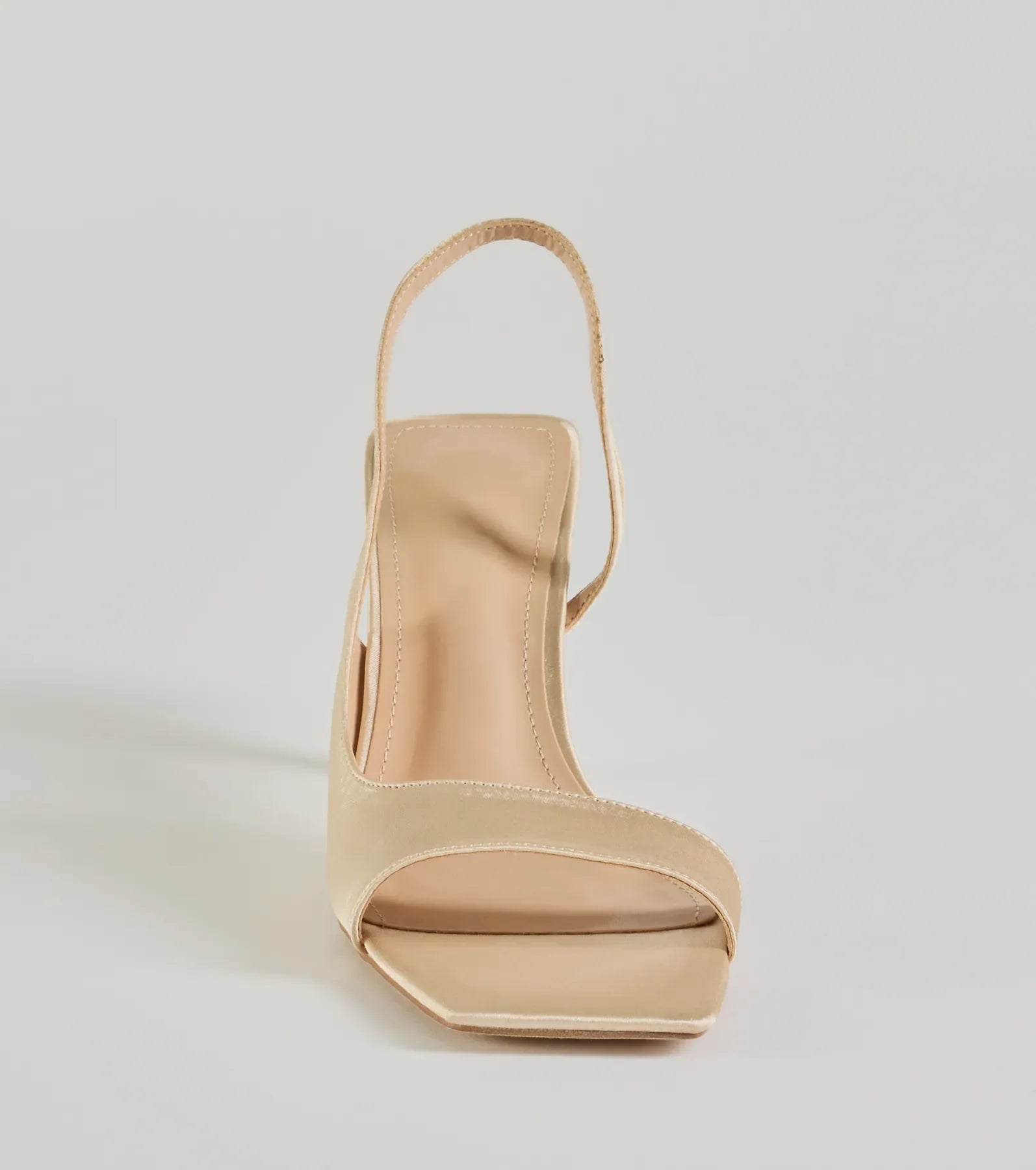 Chic Satin Sling-Back Stiletto Heels
