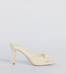 Adorable Finesse Knit Bow Stiletto Heels