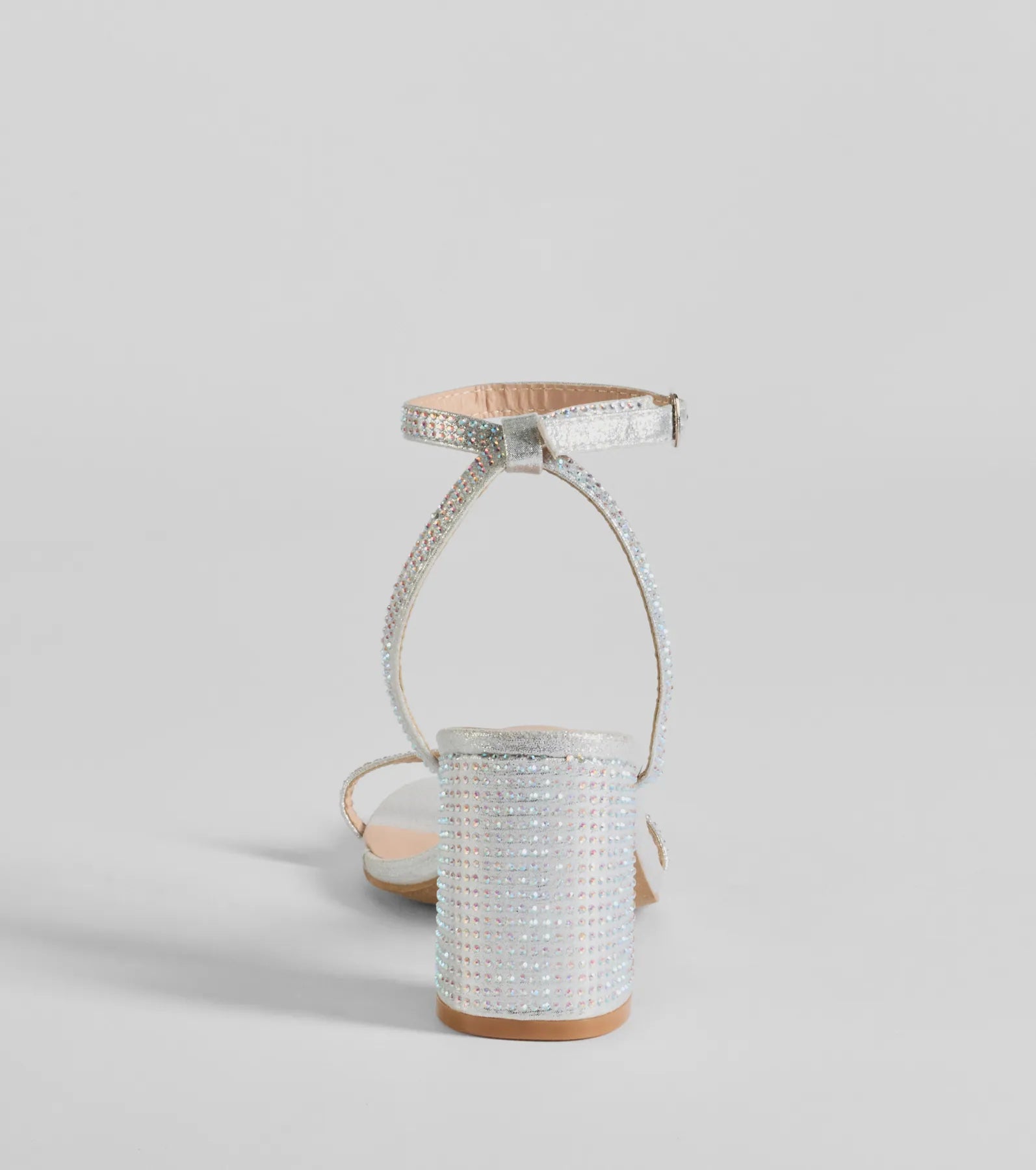 Glamour Ensured Rhinestone Glitter Block Heels