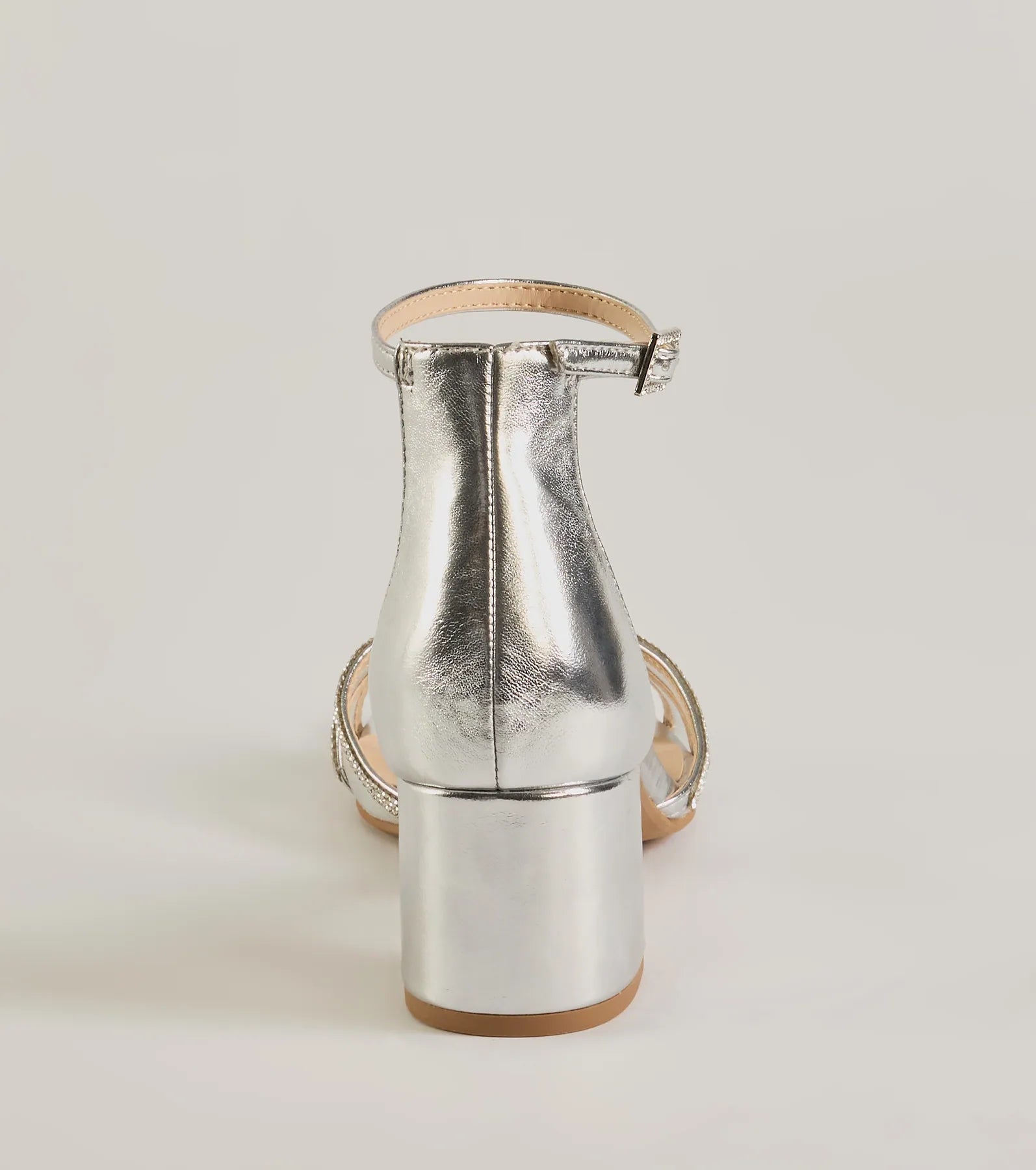 Mesmerizing Luxe Strappy Rhinestone Low-Block Heels