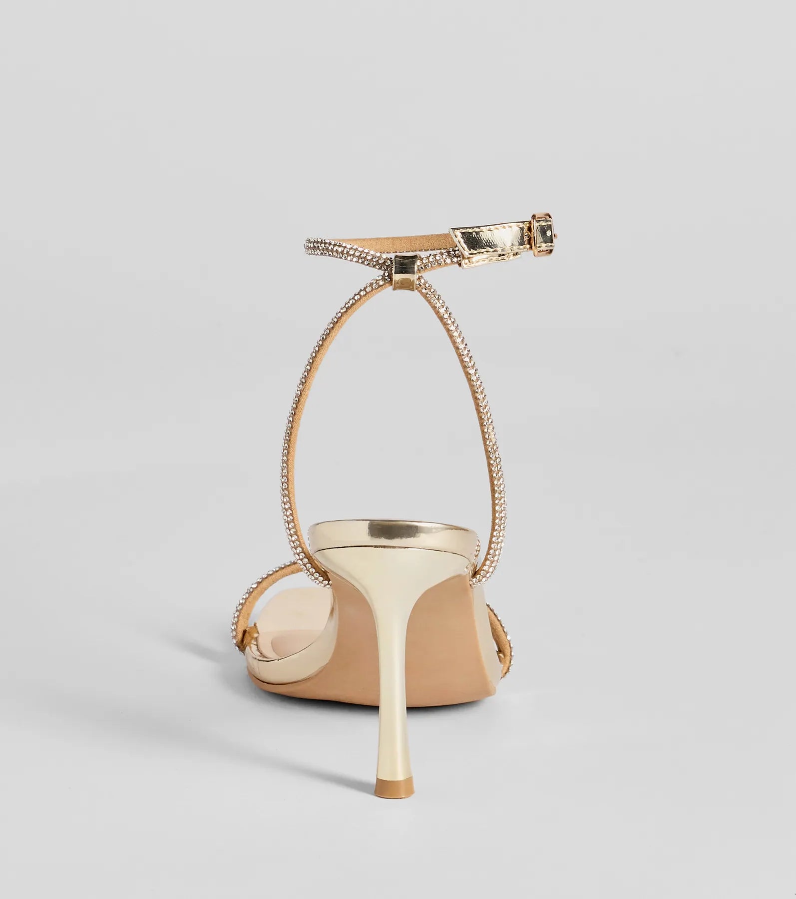 Shimmering Sparkle Rhinestone Chrome Stiletto Heels