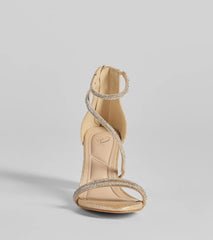 Step Into Glam Rhinestone Glitter Block Heels