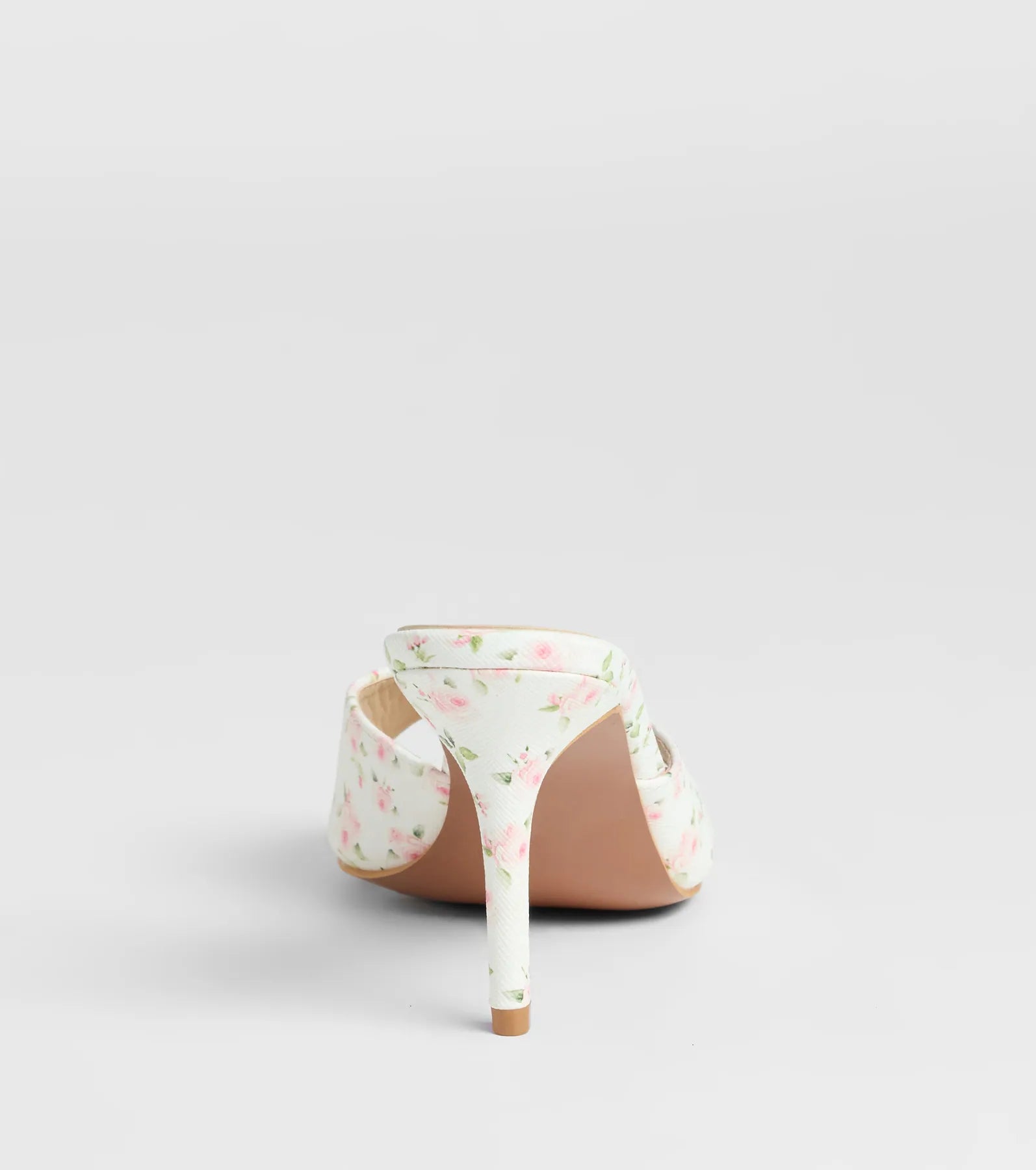 Flourishing Rose Floral Stiletto Mules