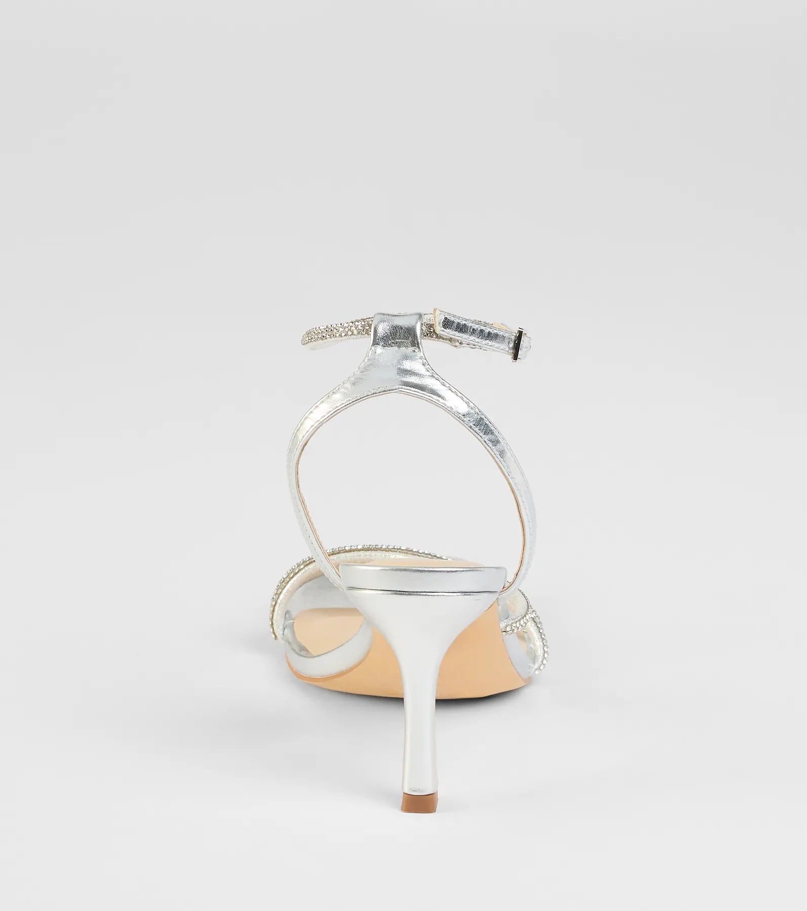 So Icy Rhinestone Kitten Stiletto Heels