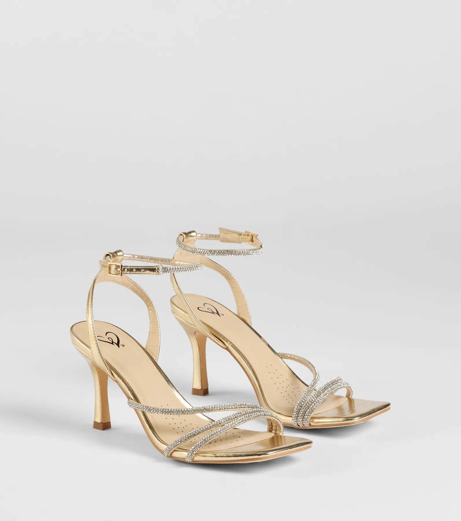 So Icy Rhinestone Kitten Stiletto Heels