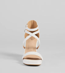 Stylish Steps Strappy Platform Heels