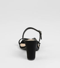 On The Down Low Rhinestone Buckle Mules