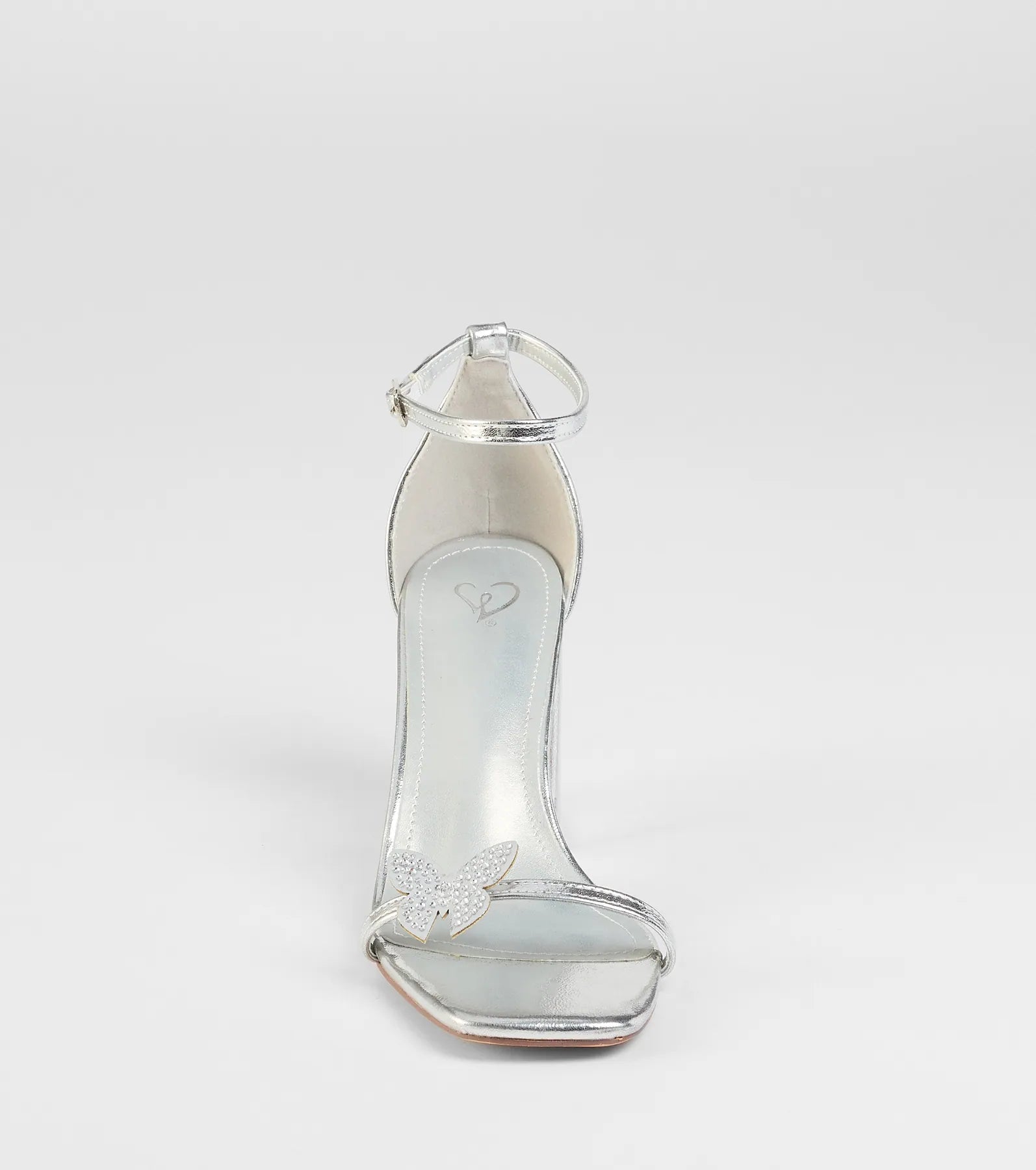 Fly Girl Butterfly Metallic Block Heels