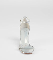 Fly Girl Butterfly Metallic Block Heels