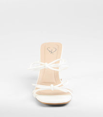 Finest Hour Bow Strappy Mules