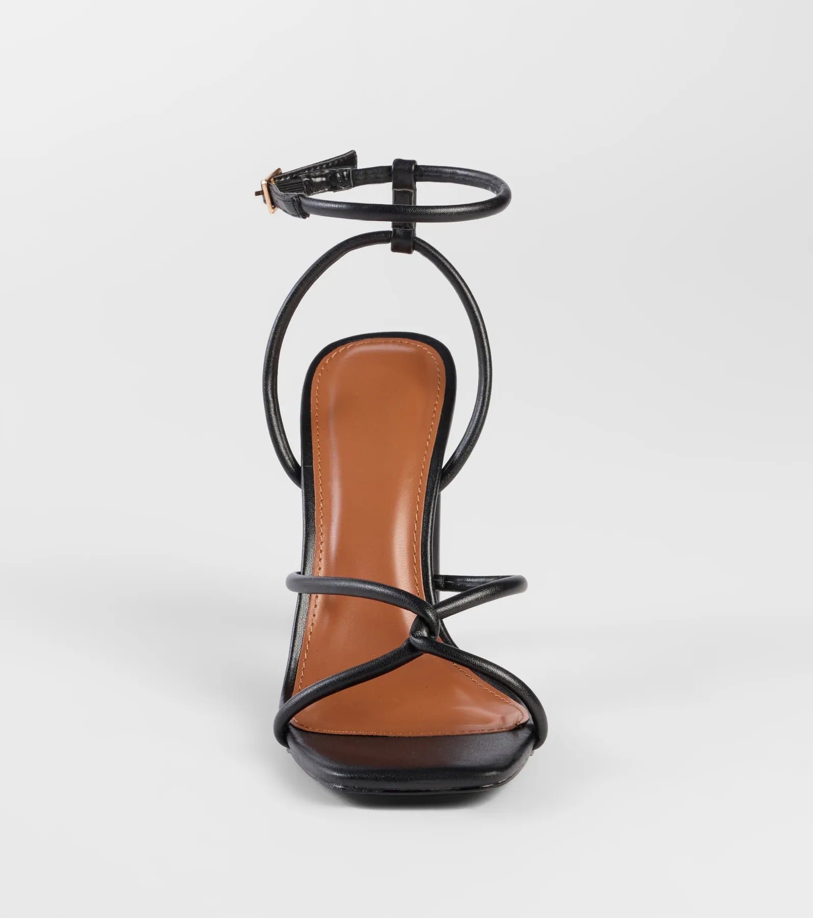 So Elegant Twist Strappy Block Heels