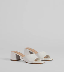 Chic Upgrade Basic Block Heel Mules