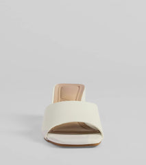 Chic Upgrade Basic Block Heel Mules