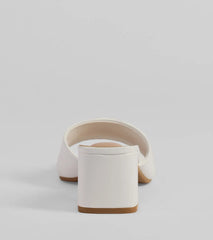 Chic Upgrade Basic Block Heel Mules