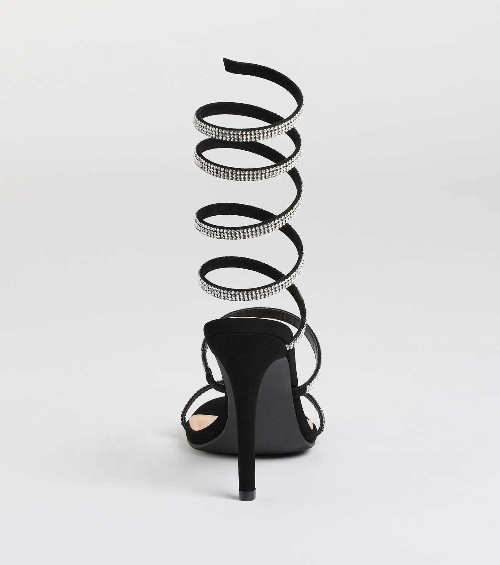 Girly Vibes Rhinestone Spiral Heels