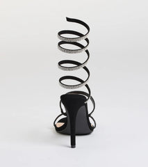 Girly Vibes Rhinestone Spiral Heels