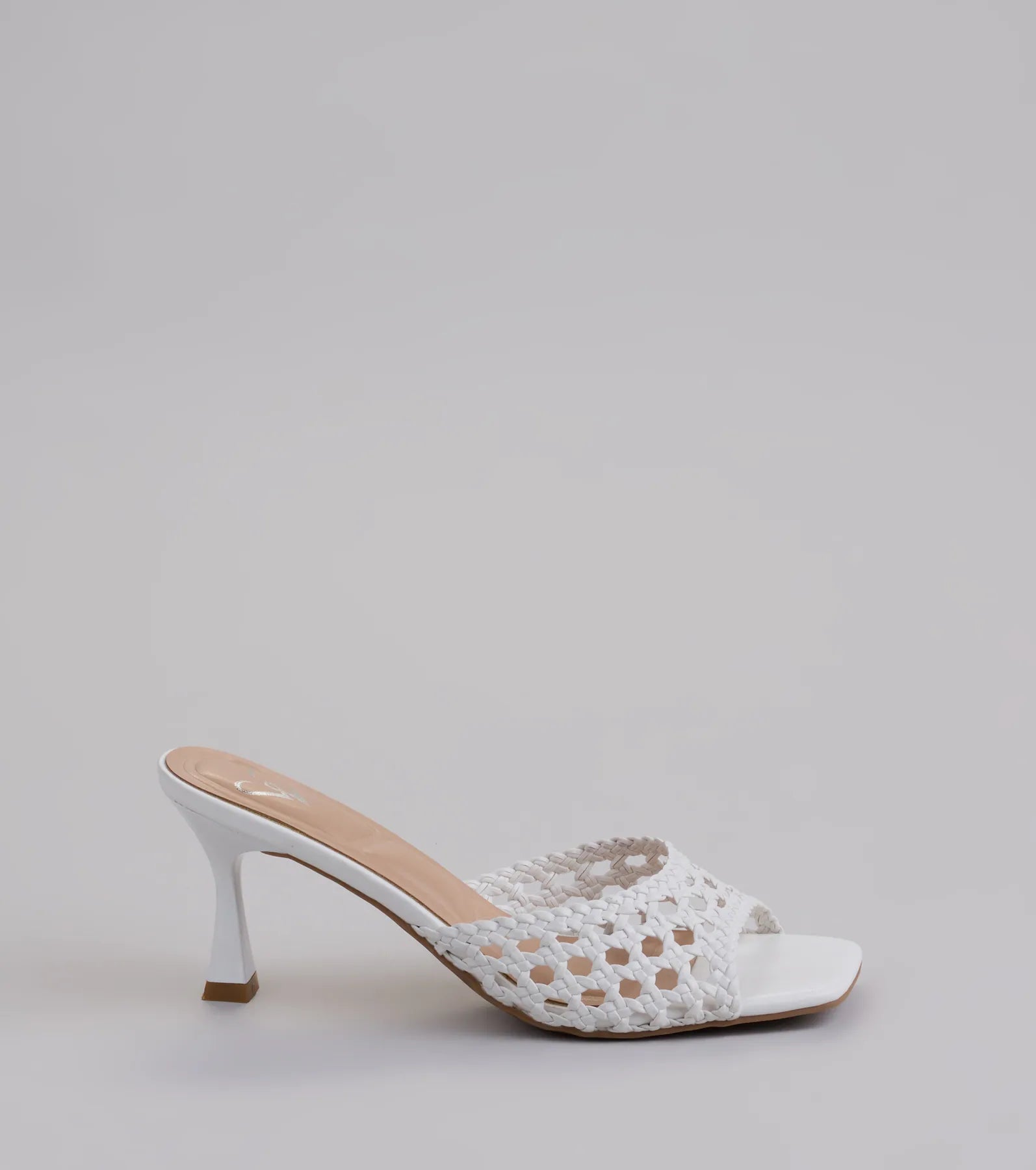 All Kinds Of Sweet Woven Stiletto Mules