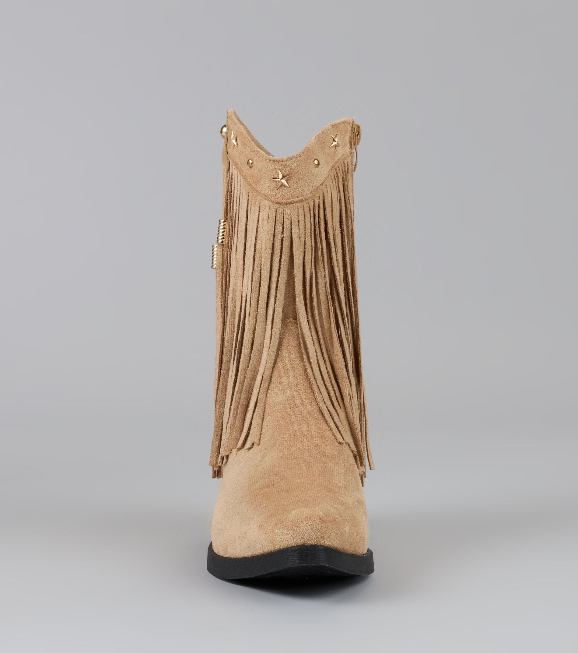 Fringe Flirt Studded Cowboy Boots