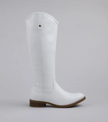 Polished Touch Under The Knee Riding Boots