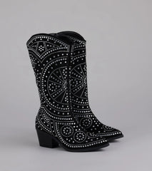 Glam Strut Rhinestone Cowboy Boots