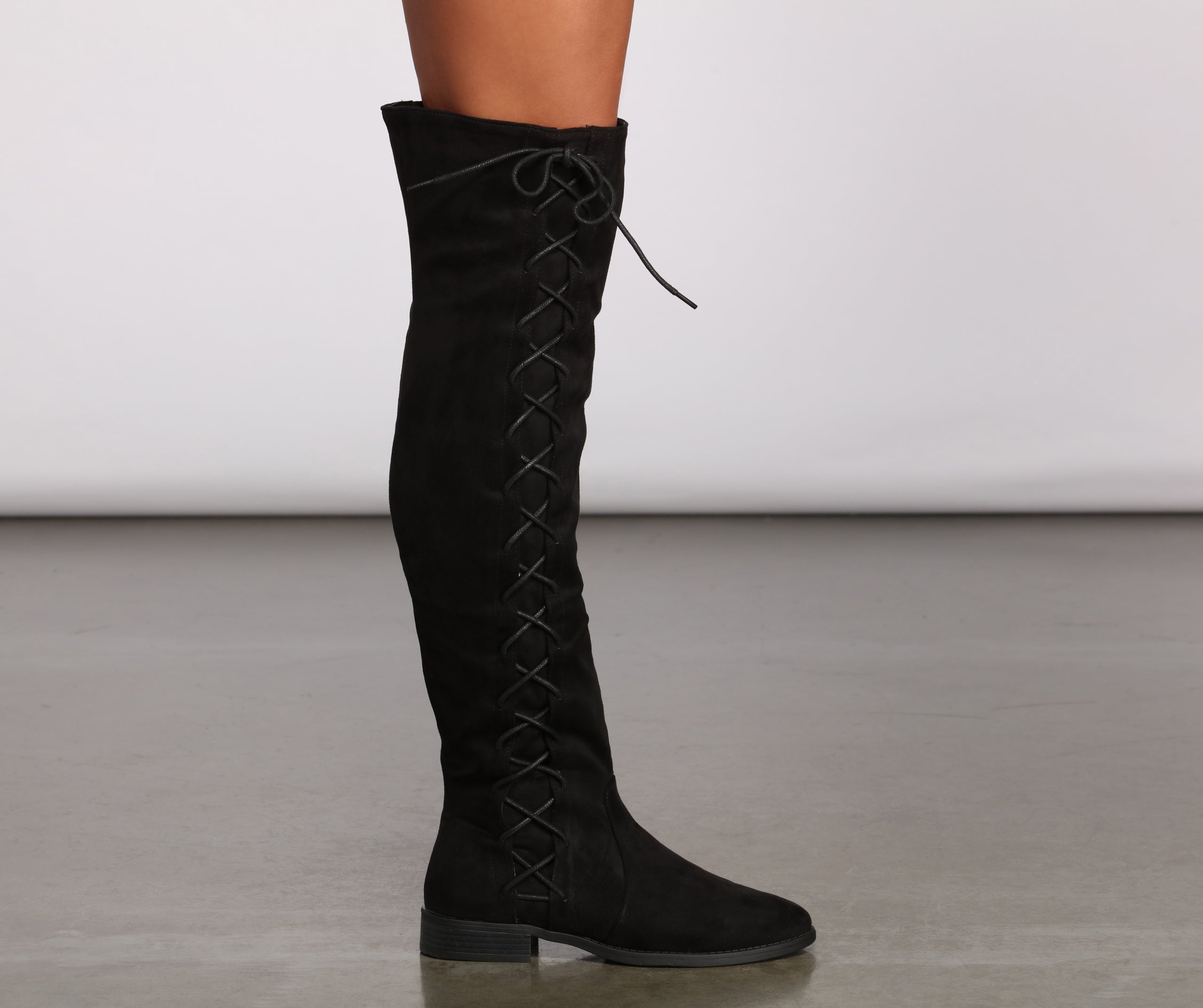 Stylish Lace-Up Over The Knee Boots